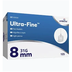 BD Ultra-Fine™+ 31 G, 8 mm - Pen-Nadeln