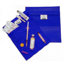 Frío petit sac bleu, 14 x 15 cm