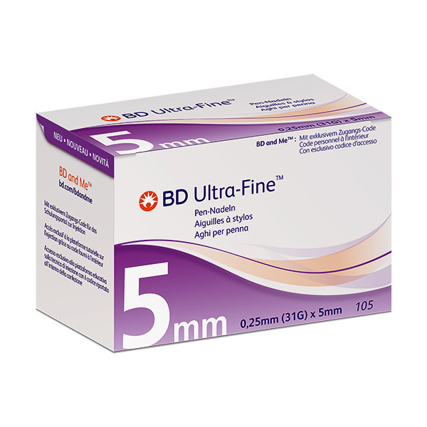 BD Ultra-Fine™+ 31 G, 5 mm - Pen-Nadeln